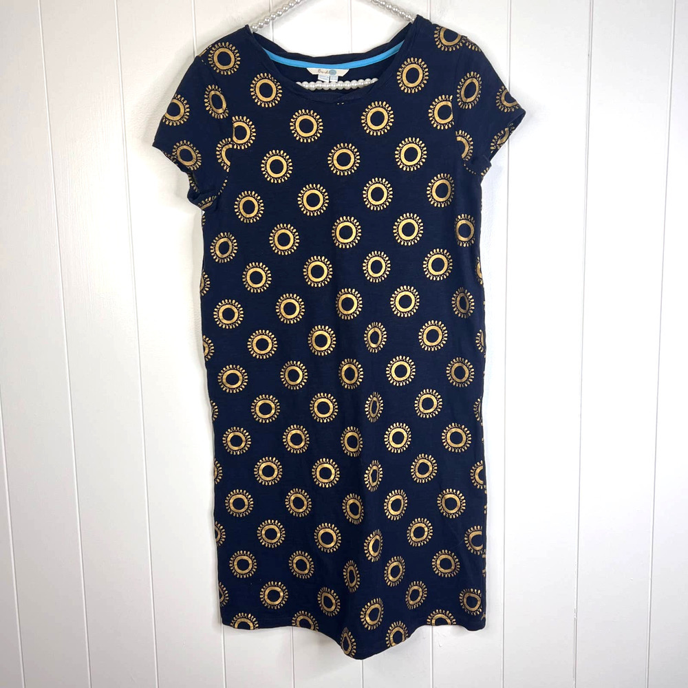 Boden Navy and Yellow Mini Dress